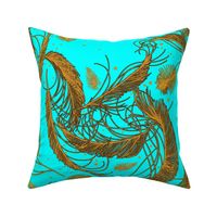 sweet dreams plumes gold Turquoise