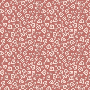 Dizzy shapes on pale burgundy