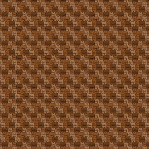 Small  Hand Drawn Doodle Cat Pattern in Brown