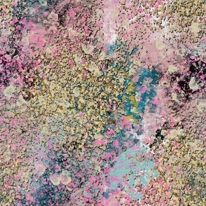 80s 90s  Nostalgia Pink Teal Gold Abstract Texture Painting Repeat