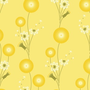 Dashing Dandelions I XL size I BG Chiffon Yellow