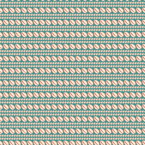 Striped Cowrie pattern green SMALL