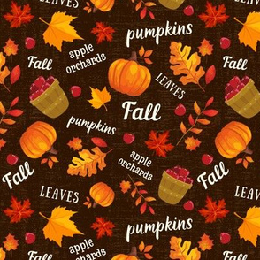 Festive Fall - medium on brown