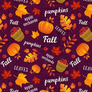 Festive Fall - medium on mulberry