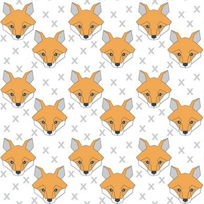 small geometric fox on white