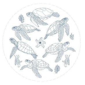 Embroidery Seaturtles - Circle Of Sealife