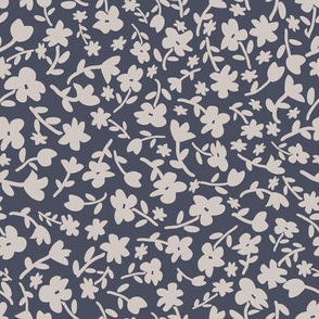 Ditsy flowers on dark gray