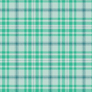 Monochrome Plaid in Mint Green