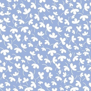 Ditsy flowers on light blue