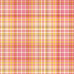 Large Scale Pink and Yellow Spring Plaid for Wallpaper and Home Decor