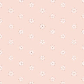 Ditsy Flowers on Pale Pink