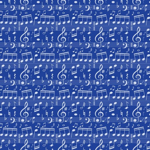 Music Notes- Smaller Scale Royal Blue