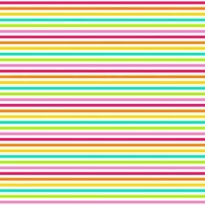 Smaller Scale Candy Rainbow Stripes