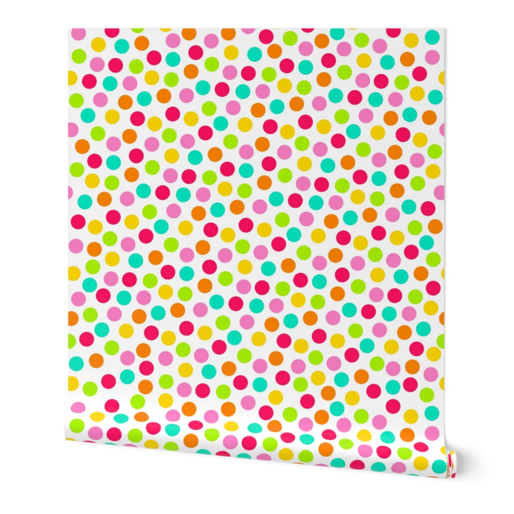 Large Scale Candy Rainbow Polkadots