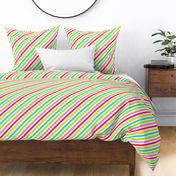 Bigger Scale Candy Rainbow Diagonal Stripes