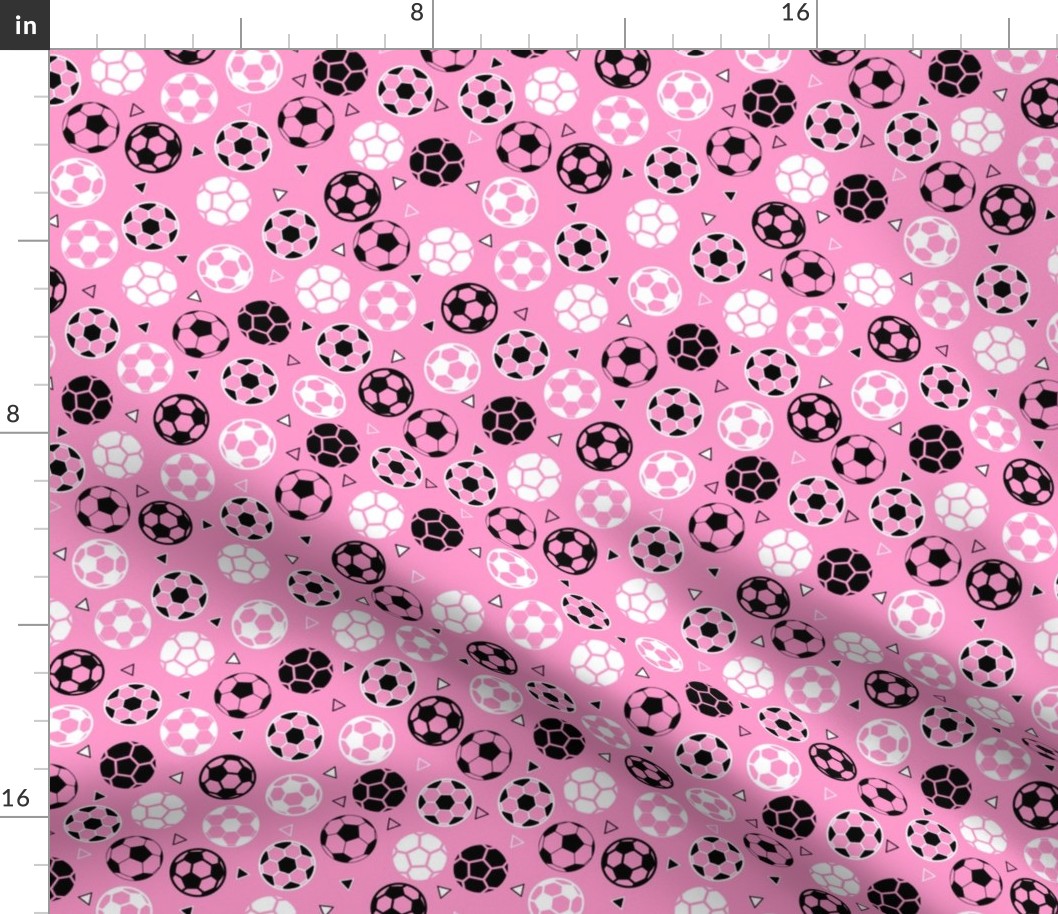 Small Soccer Triangles Light Pink