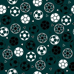 Small Soccer Triangles Dark Teal