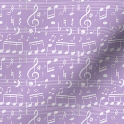 Music Notes - Light Purple - Smaller Scale