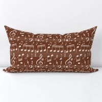 Music Notes - Brown - Bigger Scale