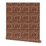 Music Notes - Brown - Bigger Scale