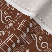 Music Notes - Brown - Smaller Scale