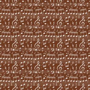 Music Notes - Brown - Smaller Scale