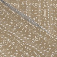 Music Notes - Tan - Smaller Scale