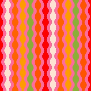 Large Scale - Retro Summer - Groovy Stripes