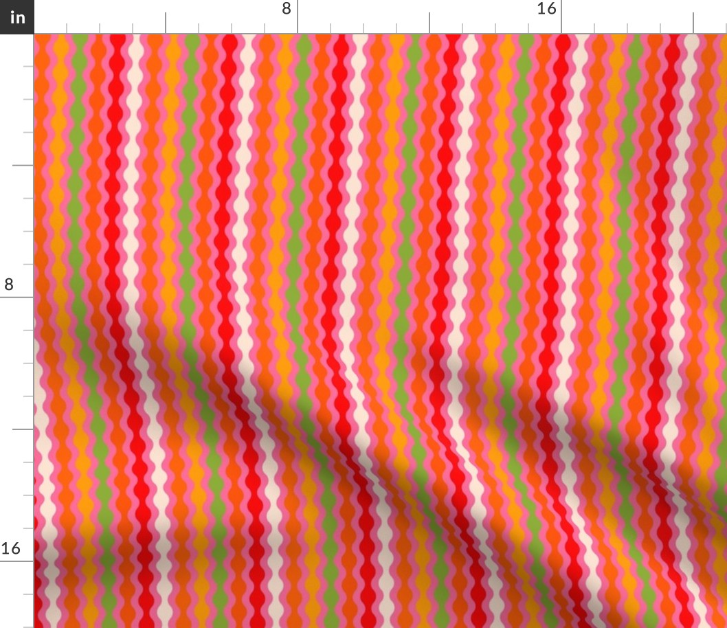 Small Scale - Retro Summer - Groovy Stripes