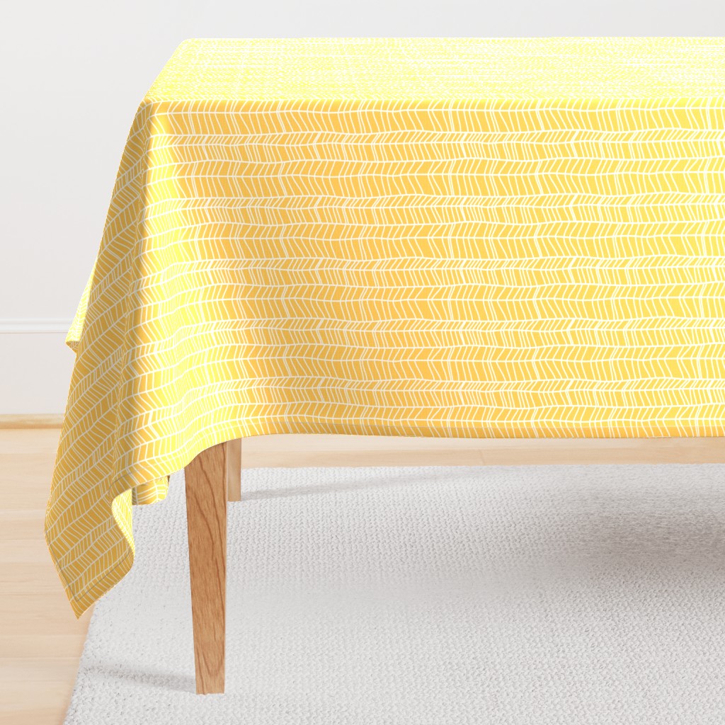 Smaller Scale - Retro Summer - Yellow Tribal Vine