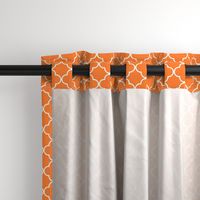 Medium Scale - Orange and White Quatrefoil