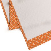 Medium Scale - Orange and White Quatrefoil