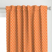 Medium Scale - Orange and White Quatrefoil