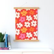 Large Scale - Retro Summer Daisy Flowers