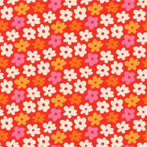 Medium Scale - Retro Summer Daisy Flowers