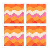 Large Scale - Retro Summer Groovy Stripes