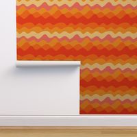 Large Scale - Retro Summer Groovy Stripes