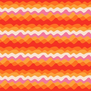 Medium Scale - Retro Summer Groovy Stripes