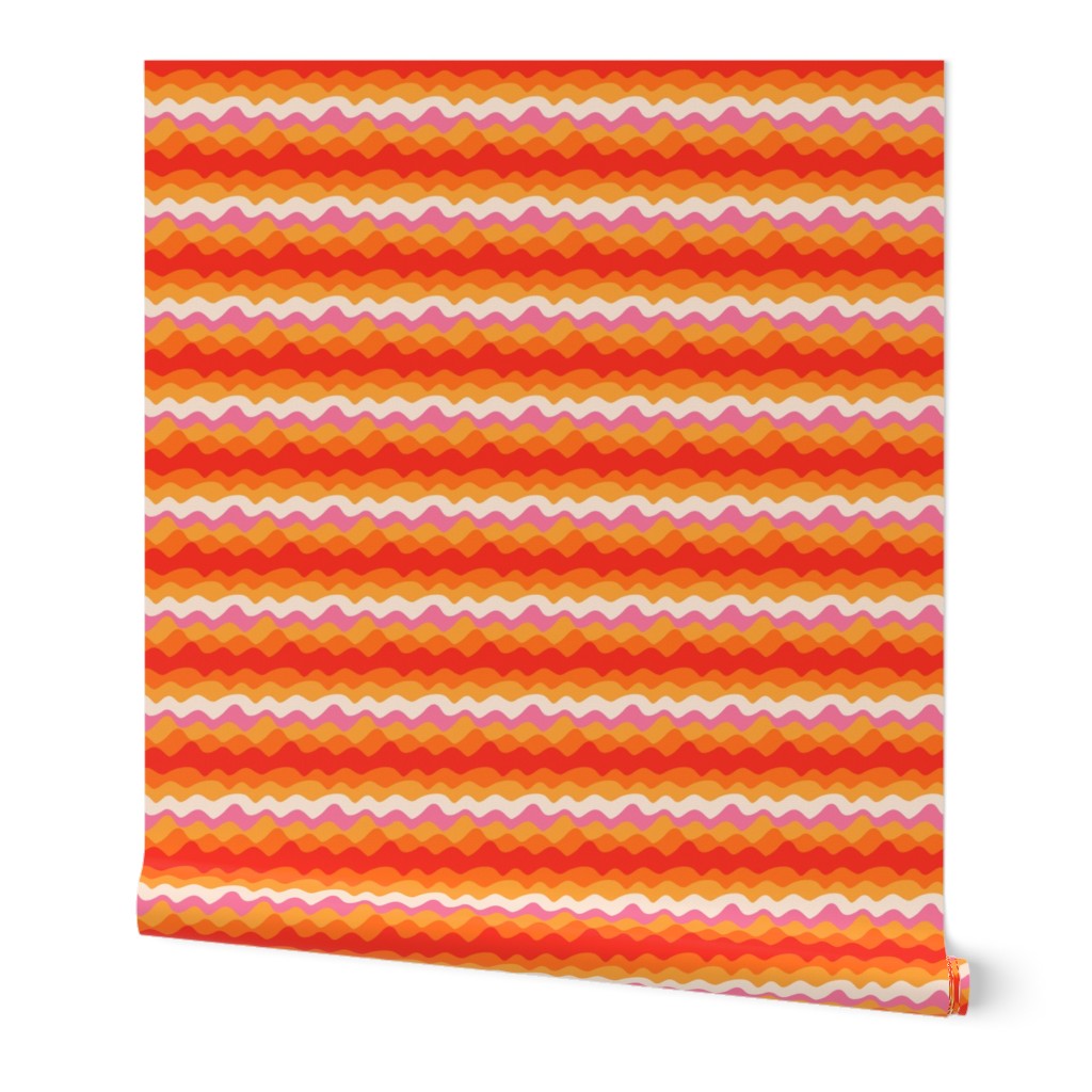 Small Scale - Retro Summer Groovy Stripes