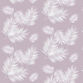 palm leaves - dusty purple, small scale 
