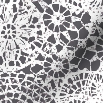 doilies white and small dots