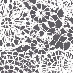 doilies white and small dots