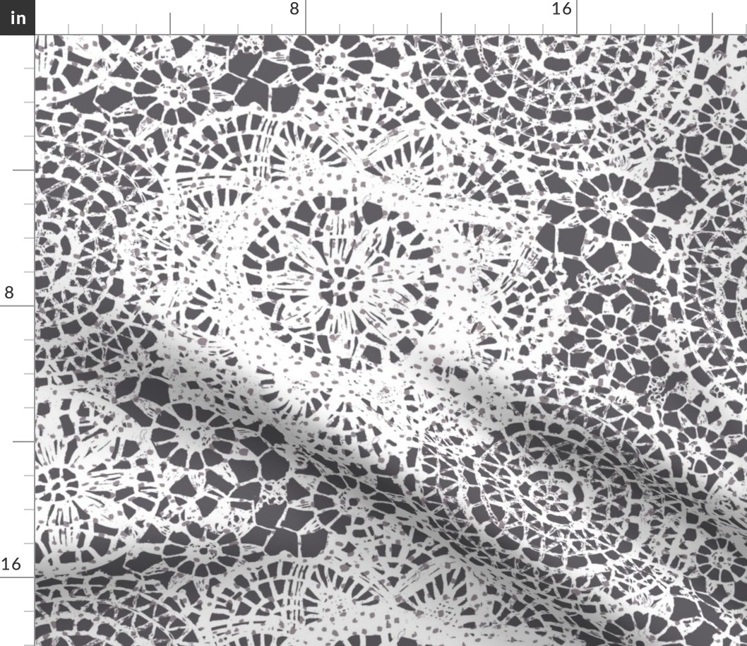 doilies white and small dots