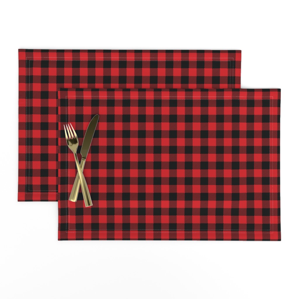 Black and Red Check - Small (Fall Rainbow Collection)