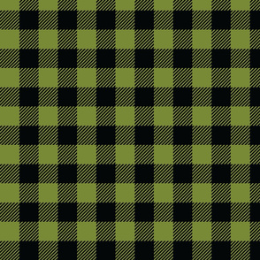Black and Olive Check - Medium (Fall Rainbow Collection)