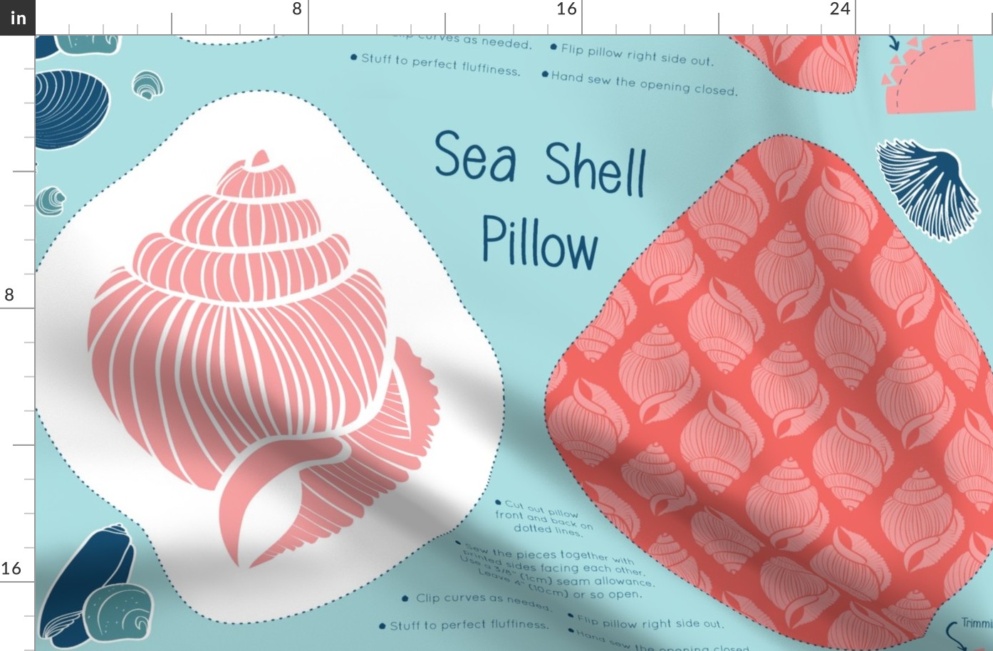 Cut & Sew SeaShell Pillow