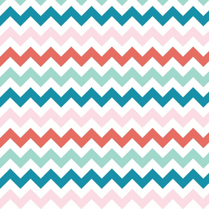 Cute pink and blue chevron