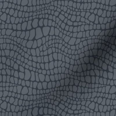 Alligator Pattern - Slate Grey and Charcoal