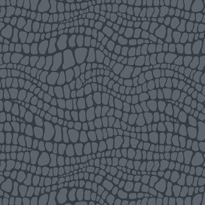 Alligator Pattern - Slate Grey and Charcoal