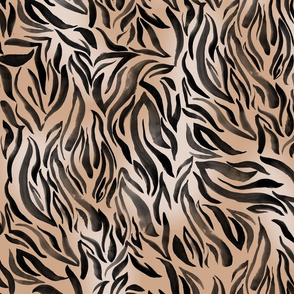 Natural Watercolor Zebra Tiger 